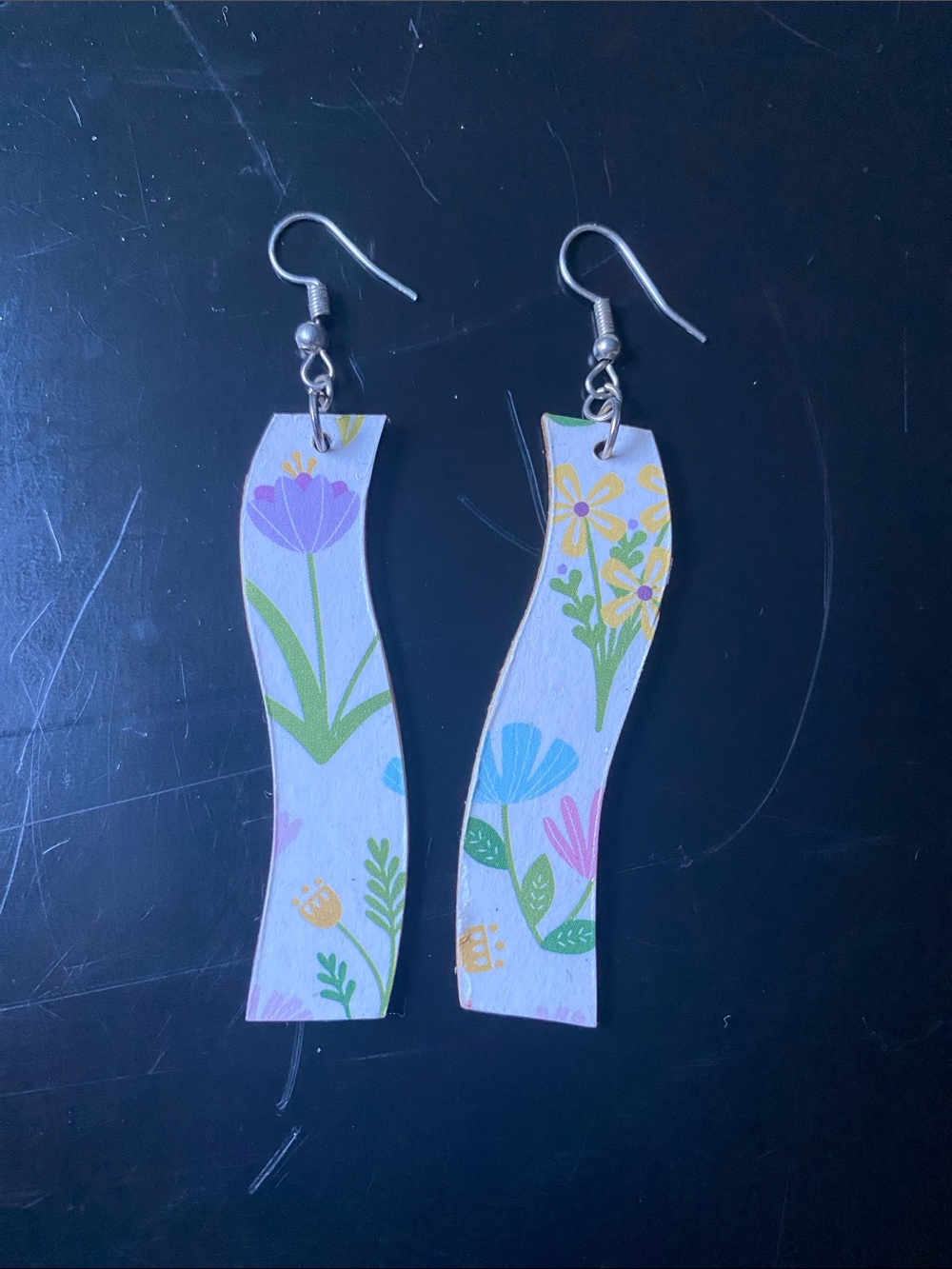 Handmade flower earrings 🌷